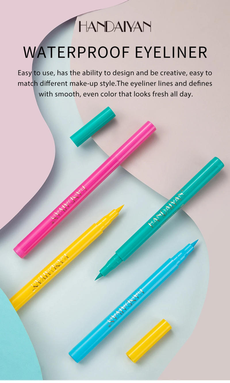 Description Picture 2 of item12 Colors/Box Color Liquid Eye Liner Waterproof White Eyeliner Pencil Makeup Set Cosmetics Long-Lasting Make Up Colored Blue Pen