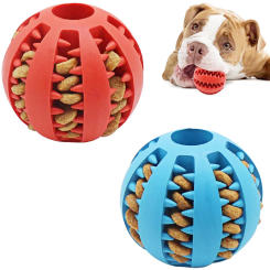 Dog Toys Stretch Rubber Leaking Ball Funny Interactive Pet Tooth Cleaning Balls Bite Resistant Chew Toys 5cm/6cm/7cm/9cm/11cm