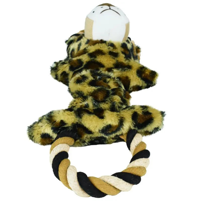 Description Picture 6 of itemwith Rope Dog Toy, Pull and Crinkle, Leopard For dog Pelota para perro Puppy accessories luxury Puppy accessories Cat toys Dog t