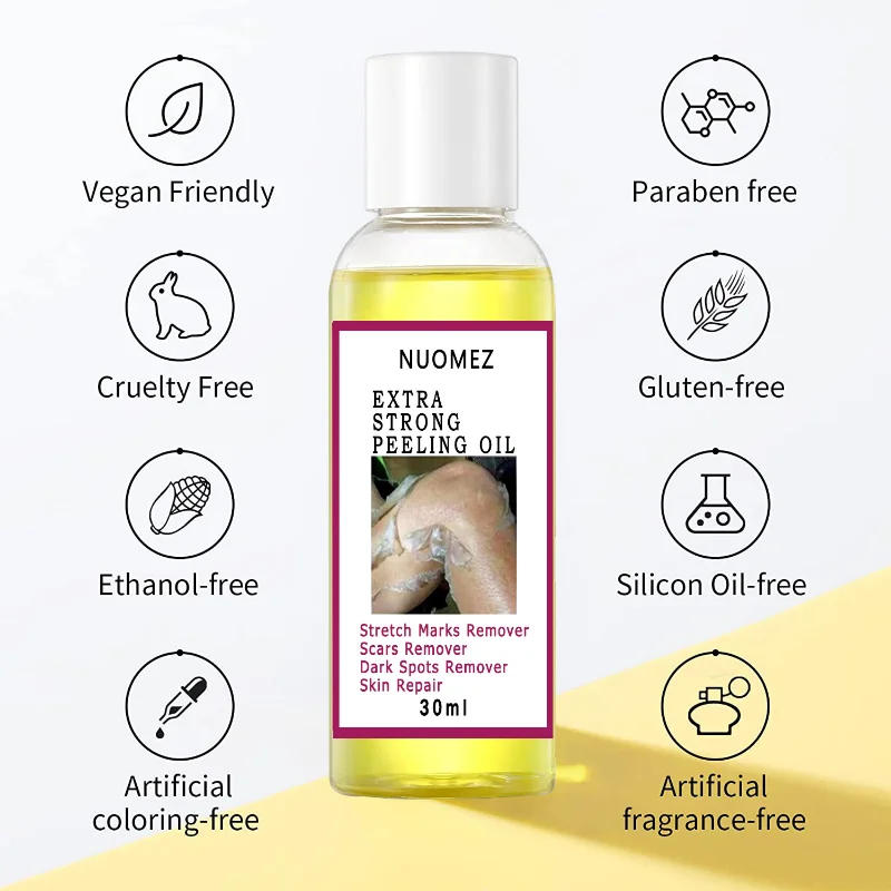 Description Picture 5 of itemYellow Peeling Oil Exfoliating Deep Cleaning Section Melanin Even Remove Dead Skin Smooth Bright Body Lotion Skin Care 30ml