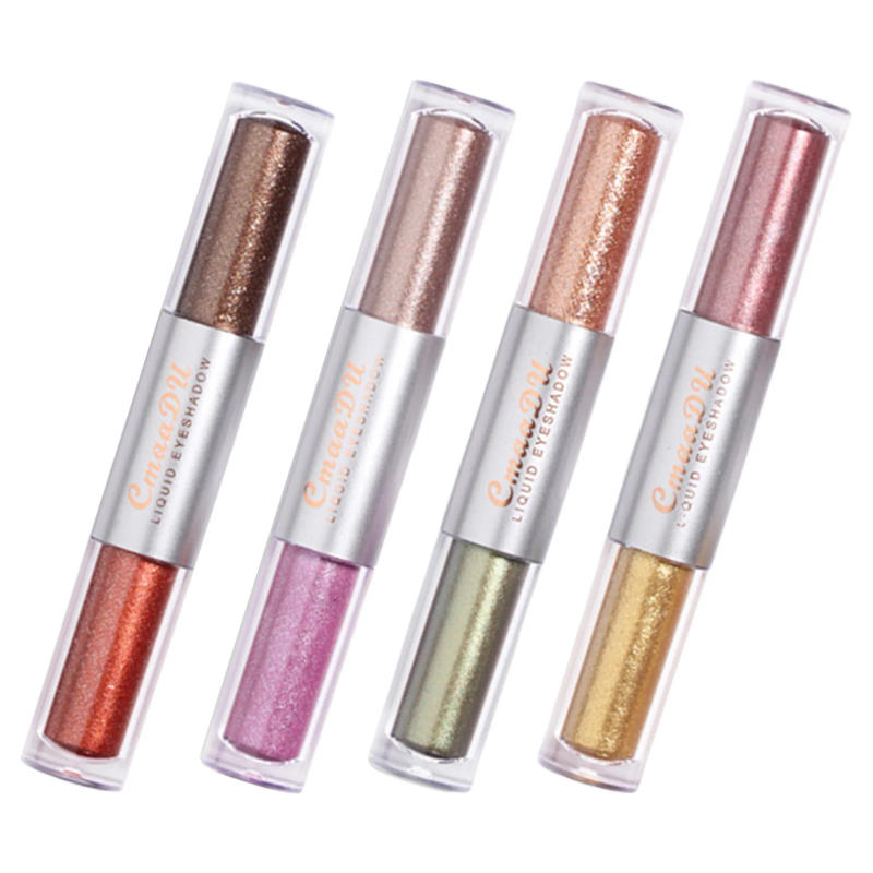 Description Picture 2 of item4 Pcs Liquid Eyeshadow Metallic Shimmer Glitter Eyeshadow Makeup for Eyes Metallic Shimmer 8 Colors Double Head Design