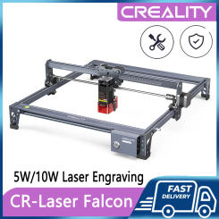 Creality CR-Laser Falcon Laser Engraver 5/10W Compression Spot Quick Focus Anodized Aluminum Alloys Structure Built-In Leveler