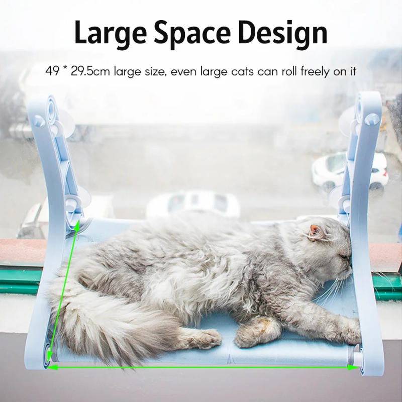 Description Picture 5 of itemHammock For Cat Window Cat Resting Shelf Window-Mounted Perch Bed Space Saving Cat Beds Window Perch For Cats Inside