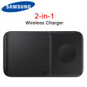 Samsung Fast Wireless Charging Charger 2-in-1 Pad for Galaxy S23 S22 S21 Ultra S10+ Note20 Z Fold Flip Earphone,EP-P4300