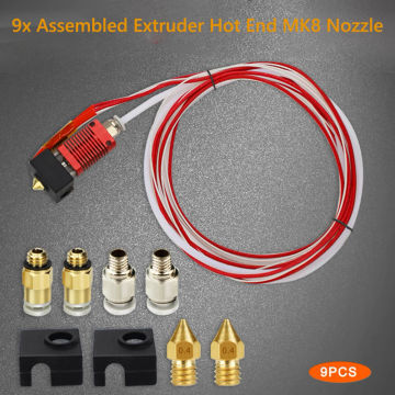 9pcs Assembled Extruder Hot End Kit for Creality Ender 3 Pro 3D Printer Parts