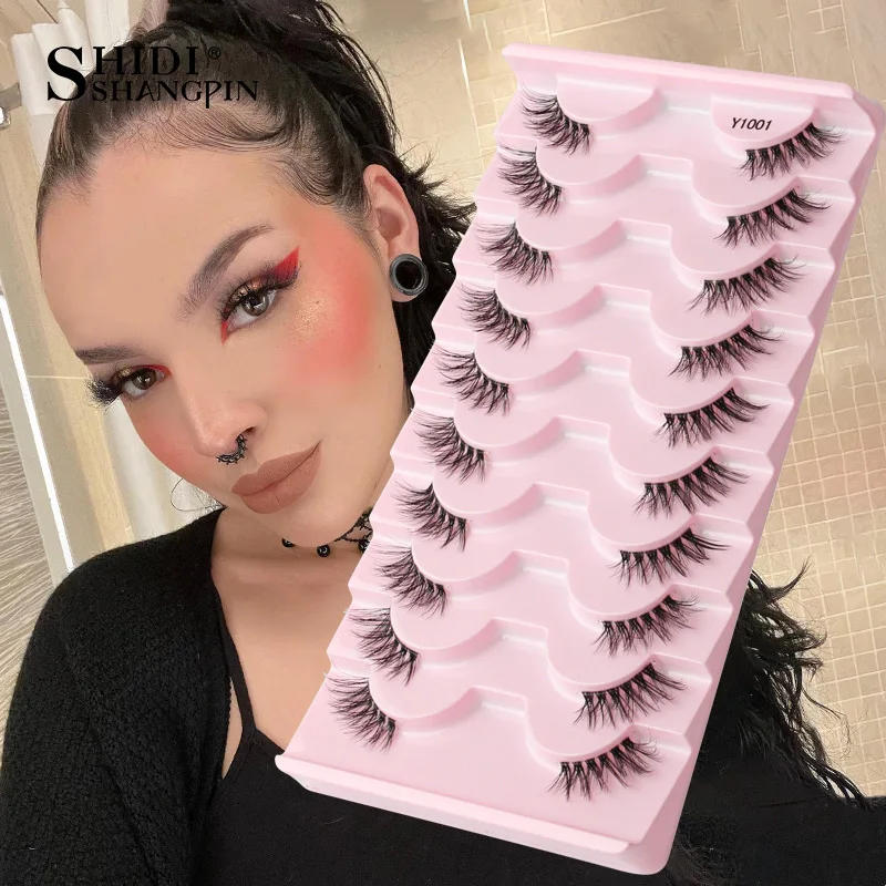 Description Picture 2 of itemHalf Fake Eyelashes 5/10 Half Lashes Soft Natural Cat Eye Lashes Makeup Tool Extension Fluffy Faux Cils maquiagem Half Lashes