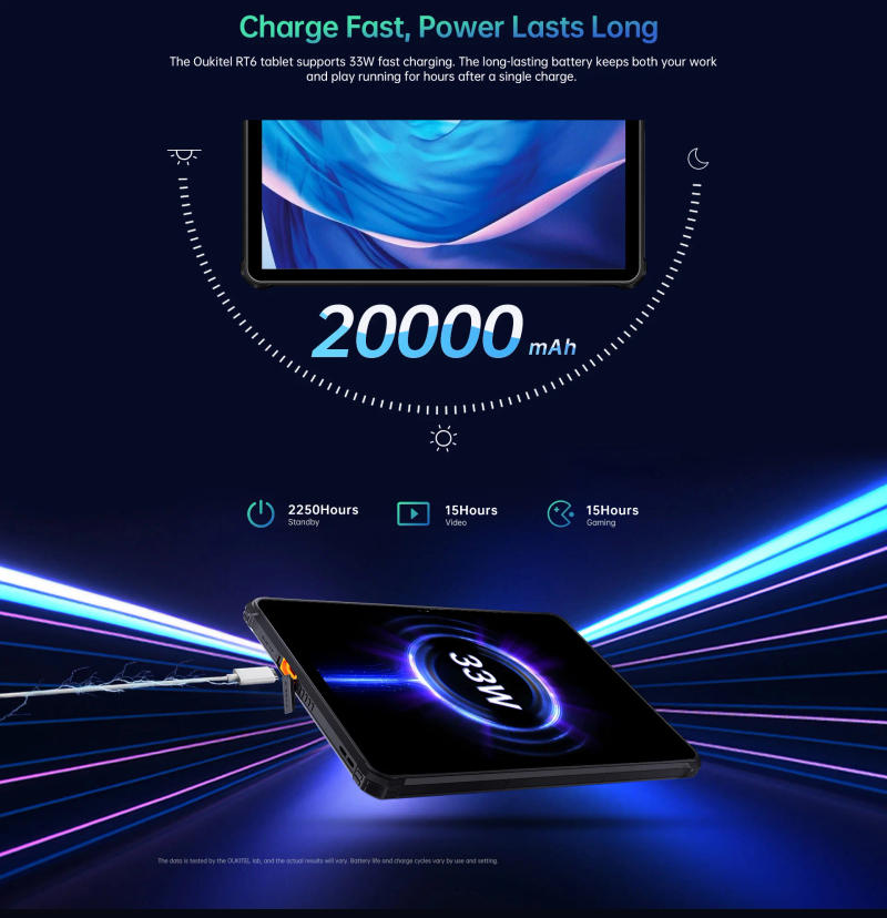 Description Picture 5 of itemOukitel RT6 Android 13 Rugged Tablet PC 20000mAh 14GB 256GB Tablets 10.1
