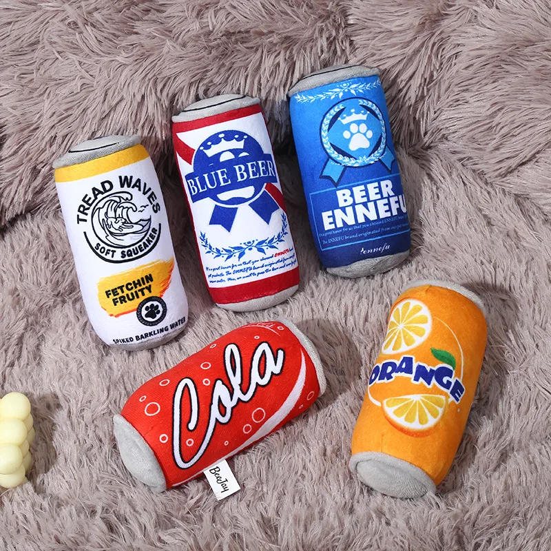 Description Picture 2 of itemInteractive Plush Stuffed Pet Dog Toy Beer Glass Beer Bottle BB Barking Sounding Pet Toy Dog Accessories