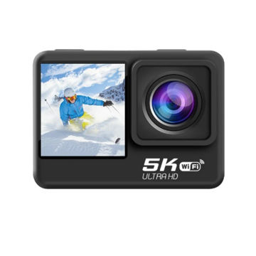 1Set Dual Screen 170° Portable HD Camera Diving Anti-Shake Waterproof Mini Action Camera Black