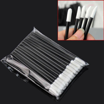 50pcs Disposable Lip Brush Lipstick Gloss Wands Eyeshadow Applicator Makeup Lip Brushes Portable Extension Cosmetic Beauty Tools