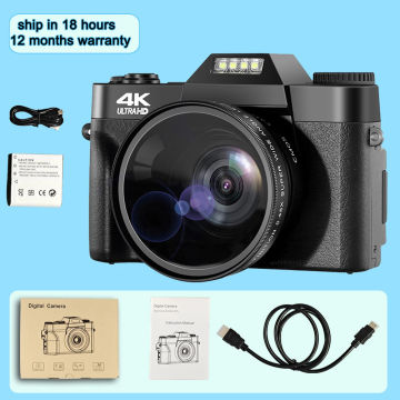 Digital Photography Camera 4K WIFI Web Cam Vintage Video Recorder 48MP Streaming Camcorder Camera With Wide Angle Lens