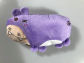 Pillow purple hippo