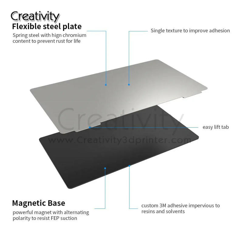 Description Picture 4 of itemSLA/DLP Resin Magnetic Flexible Spring Steel Plate Flex Build Bed for ANYCUBIC Photon/Mono X/Elegoo Mars/LD-002H 3D Printer