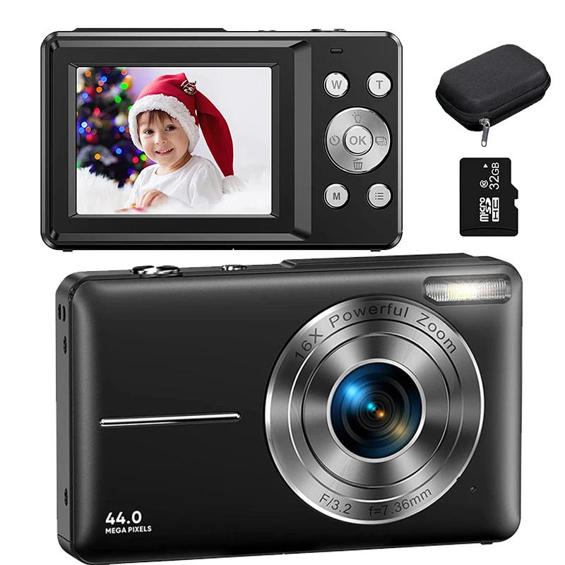 Description Picture 2 of itemHD Digital Camera 44MP 1080P FHD Photography Camera Video Camcorder 16X Zoom Portable Vlogging Camera for Kids Adults Beginners