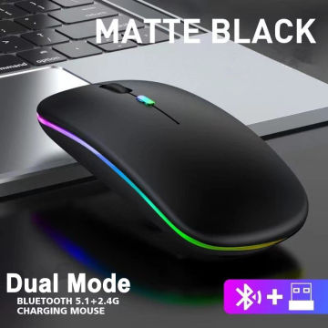 2.4G Wireless Mouse RGB Rechargeable Bluetooth Mice Wireless Computer Mause LED Backlit Ergonomic Gaming Mouse For Laptop PC