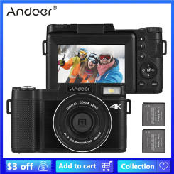 Andoer Digital Camera 3.0 Inch TFT Rotatable Screen 48MP 4K 16X Zoom Anti-shaking Birthday Christmas Gifts for Kids Boys Girls