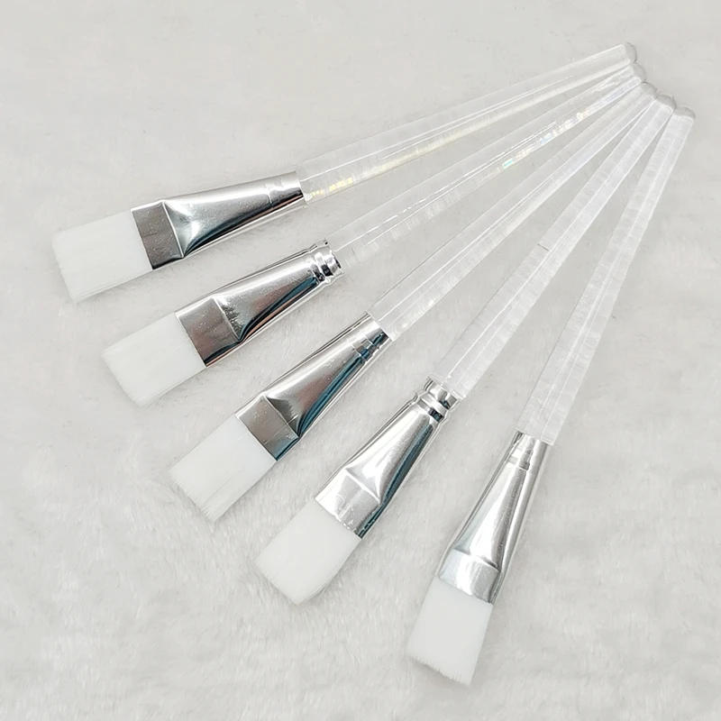 Description Picture 4 of item1/2/5pcs Facial Mask Brushes Transparent Crystal Rod Face Applicator Brush for Face Mask Application or DIY Mask  Makeup Tools