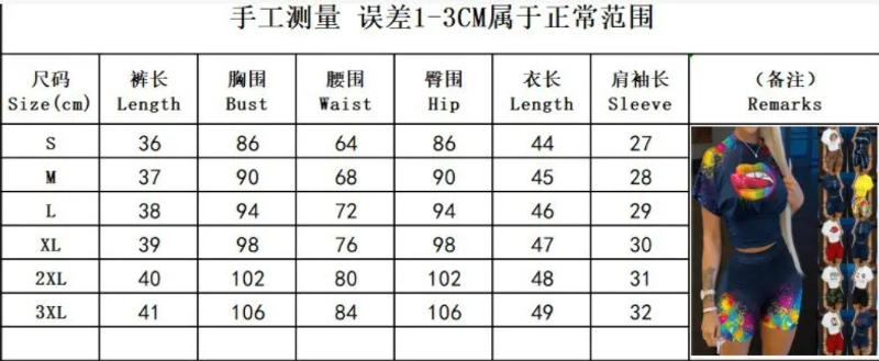 Description Picture 2 of itemCasual O-neck Short Sleeve T-shirt Shorts Set Office Lady Summer Letter Print Tops Solid Shorts Two Piece Set Women Outfit 2023