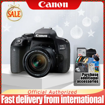 Canon EOS 800D APS-C frame DSLR camera 45 point focusing system, full pixel dual core focusing, electronic five axis anti shake