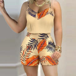 Two Piece Set for Women Summer Shorts and Tank Tops Matching Sets Sleeveless Camis Boho Print Beach Fashion Casual 2 Pcs Outfits