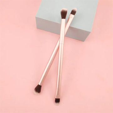 Double Head Professional Makeup Brushes All Aluminum Tube Eye Shadow Brush Nose Shadow Brush Highlight Brush Portable Brush