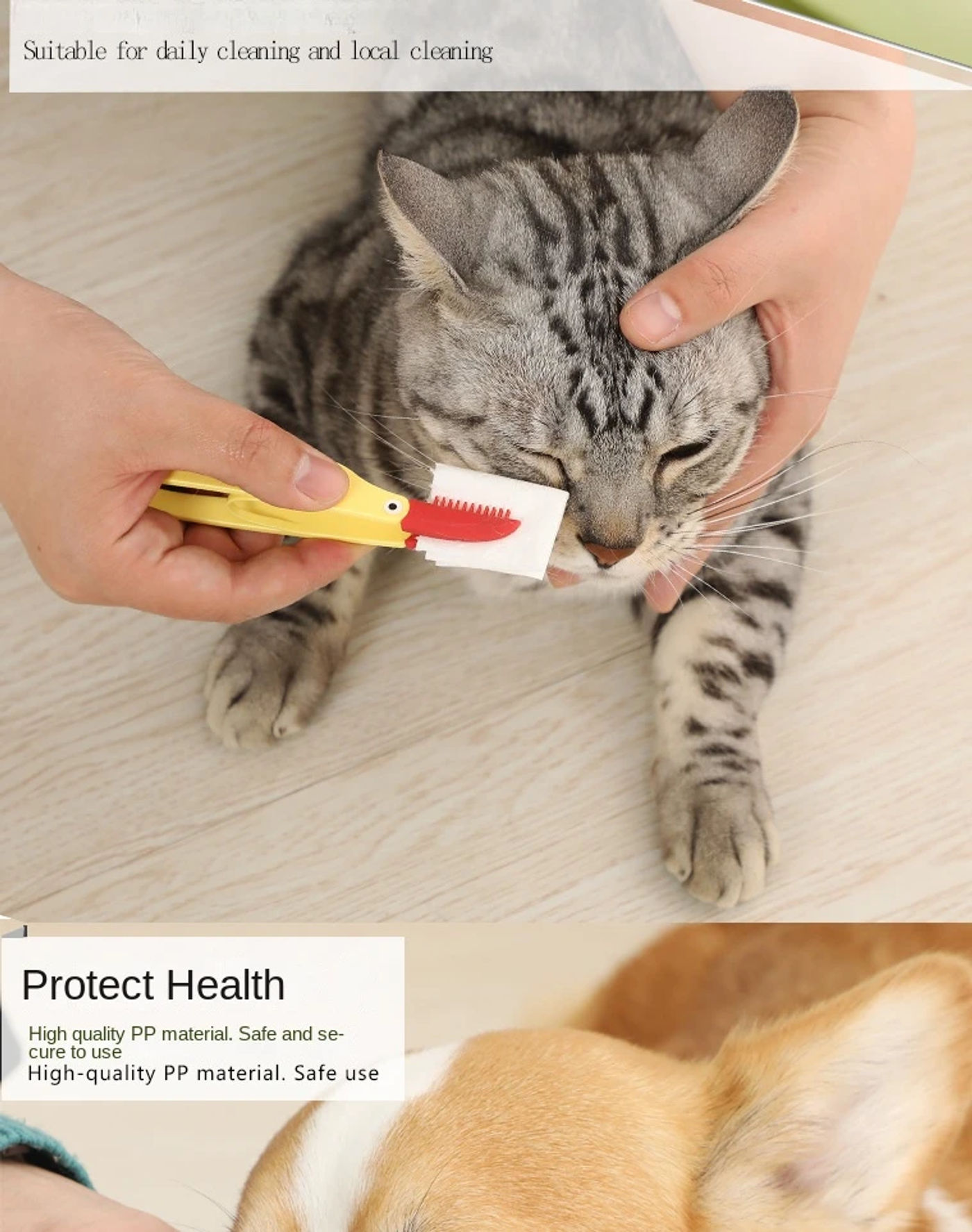 Description Picture 3 of itemPet Tear Brush Cat Dog Eye Excrement Brush Eye Cleaner Clip Soft Brush Pet Tear-stained Cleaning Brush
