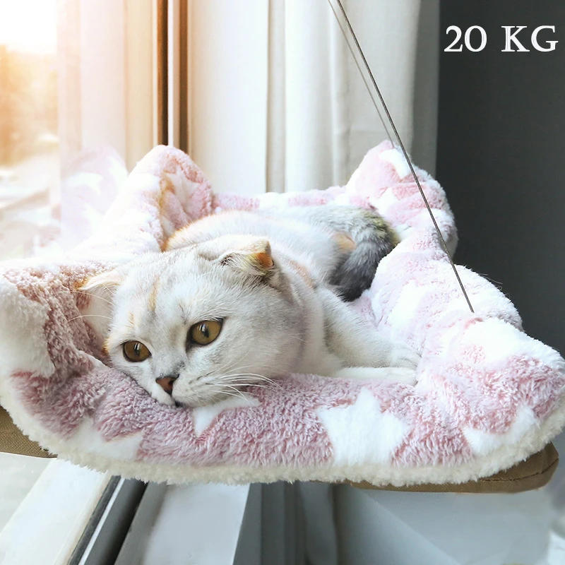 Description Picture 5 of itemCute Pet Hanging Beds Bearing 20kg Cat Sunny Window Seat Mount Pet Cat Hammock Comfortable Cat Pet Bed Shelf Seat Beds