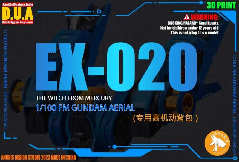 Description Picture 2 of itemEX-020 FULL MECHANICS 1/100 XVX-016 Aerial Anubis Mirasoul Flight Unit Full Resin Model Kit Storage Box Witch FM Mercury
