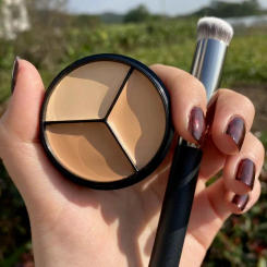 3 Color Concealer Full Concealer Oil Control Easily Cover Dark Circles Acne Pores Face Brighten Makeup Suit for All Color Skin