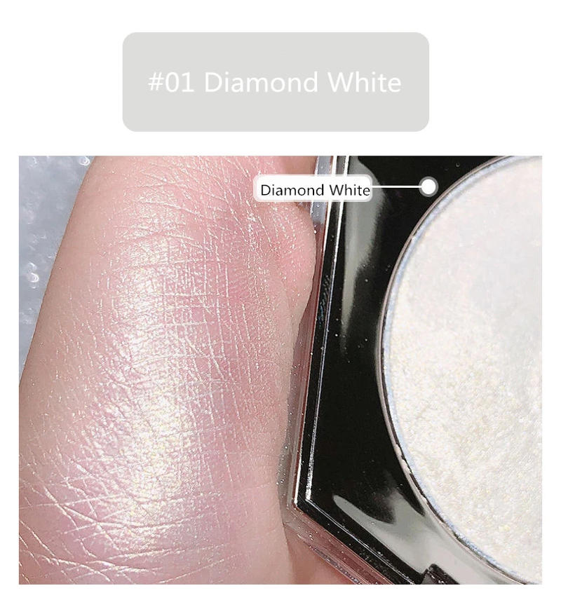 Description Picture 6 of itemVegan High Pigmented Face Makeup Diamond Brightening Highlighter Pressed Contour Bronze Powder Private Label Highlighter Palette