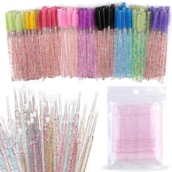 50Pcs Micro Brushes  50Pcs Eyelash Brushes Disposable Applicators Mascara Wands Spoolie Cosmetics Lash Extension Makeup Tools