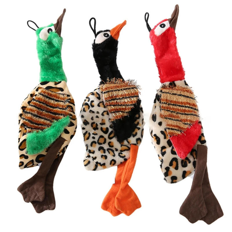 Description Picture 2 of item3Pcs Plush Pet Squeaky Toy Stuffed Bird Shape Dog Chew Toy Puppy Teething Toy Animal Squeak Dog Toy Cleaning Tooth Dog Chew Toys