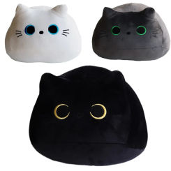 Kawaii Black Cat Approximately 10cm Pillow Plush Doll Toy Cute and Cute Boy/Girl Friend Decorative Children's High Quality Gift