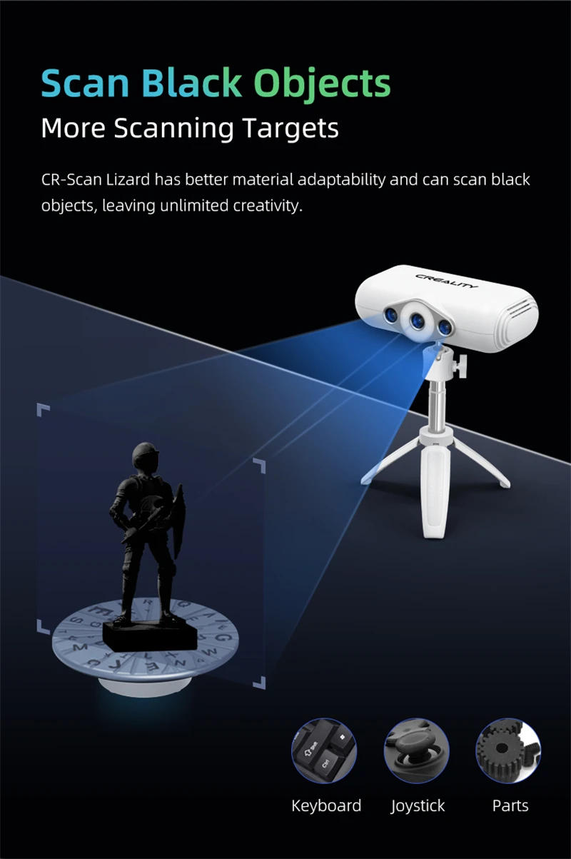 Description Picture 4 of itemCreality 3D Scanner CR-Scan Lizard 0.05mm Accuracy No-marker Bright Light Scanning Multiple Mode Scanning for All 3D Printers