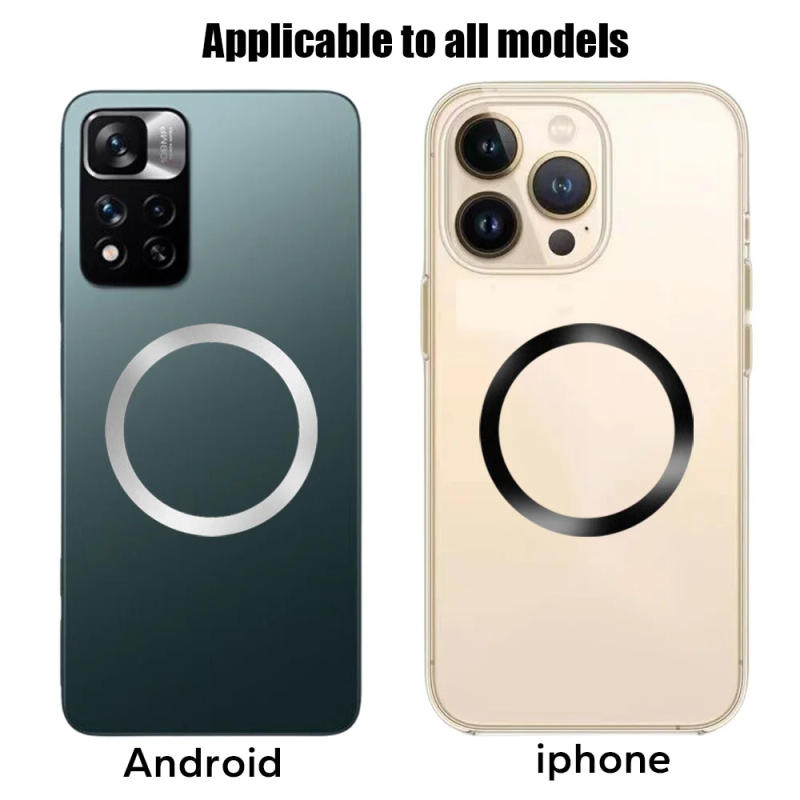 Description Picture 5 of itemWireless Charging Sticker Ring For iPhone 14 Samsung Xiaomi Universal Ultra Thin Round Magnetic Car Holder Plate Metal Patch