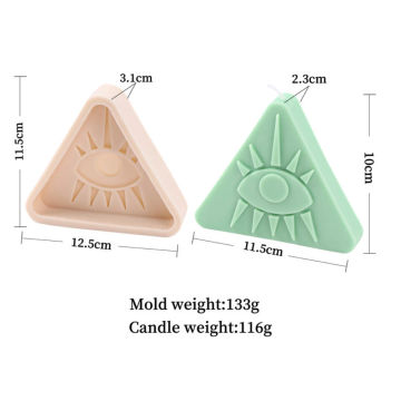 All Seeing Eye Pyramid Candle Silicone Mold DIY Handmade Aromatherapy Plaster Epoxy Resin Mold Handicrafts Soap Mold Gift Making