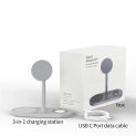 KUXIU 3 in 1 Magnetic Wireless Chargers Stand For iPhone 13 14/Airpods Watch/iWatch Headset,Aluminum Alloy Mobile Phone stand