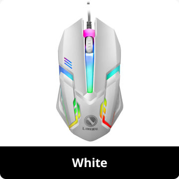 Limei S1 E Sports LED Luminous Backlit Wired Mouse USB Wired For Desktop Laptop Mute Office Computer Gaming Mouse