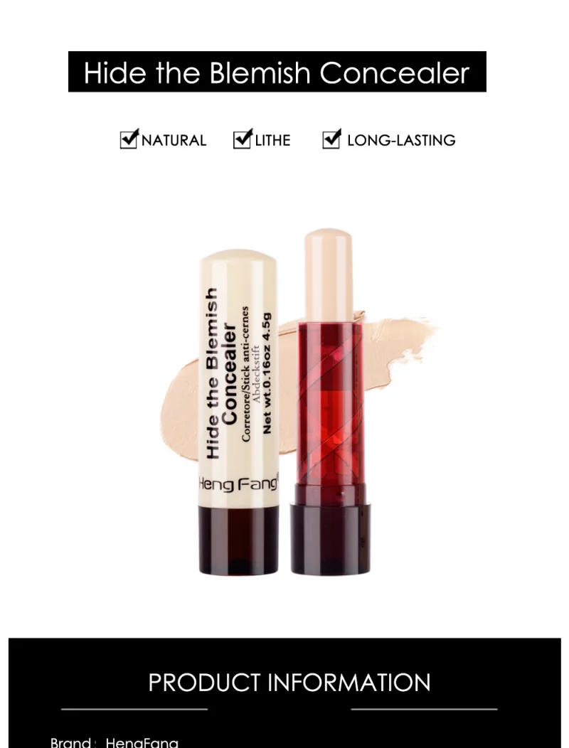 Description Picture 6 of itemFace Contour Highlighter Makeup Blush Stick Foundation Dark Circles Corrector Bronzer Base Concealer Facial Foundation Cosmetic