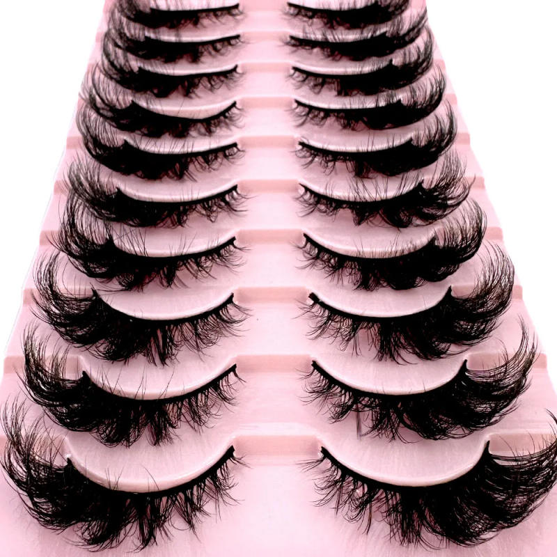 Description Picture 4 of itemNEW 10Pairs False Eyelashes 6D Super Fluffy Wispy Faux Mink Eyelashes Cat Eye Dramatic Lashes Eyelash Extension Makeup