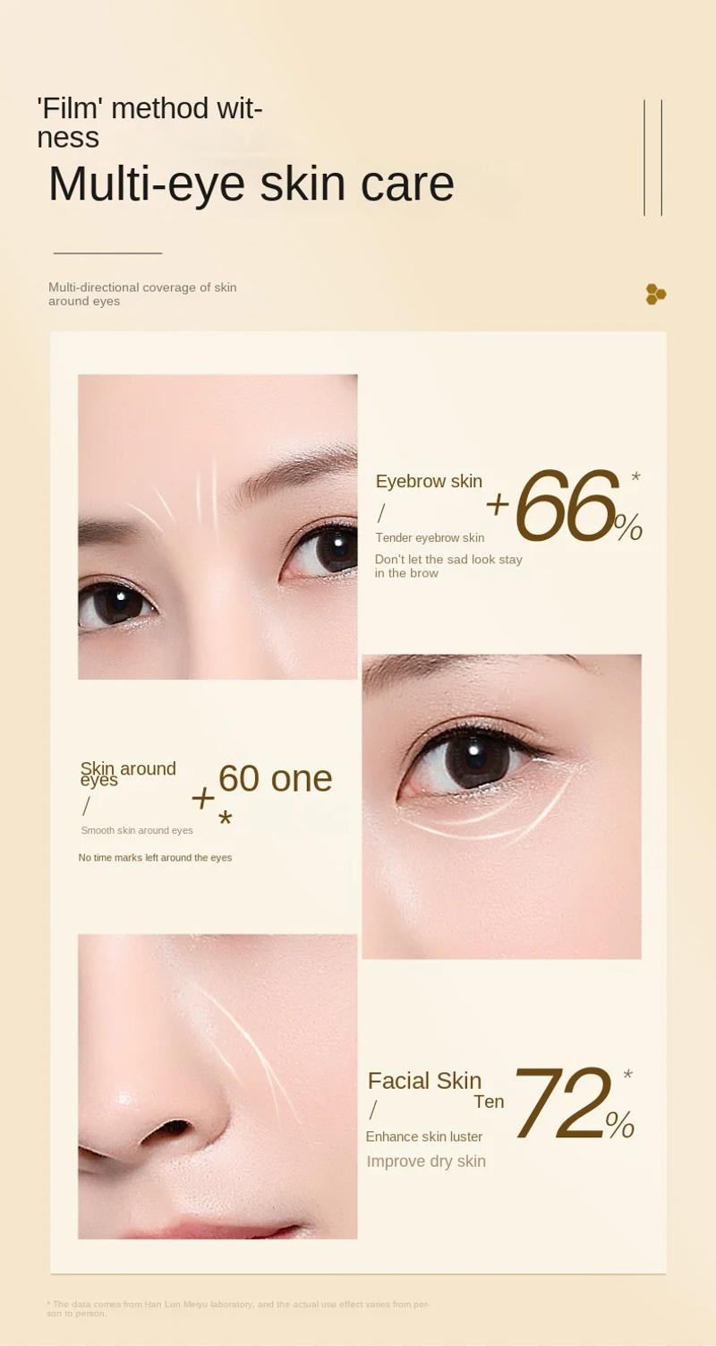 Description Picture 6 of itemHUNMUI Gold Honeycomb Moisturizing Butterfly Eye Mask Pore Moisturizing Oil Control Anti-aging Whitening Korean Facial Care