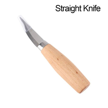 Wood Carving Knife Stainless Steel Blade Chisel Beech Wood Handle DIY Carving Cutter Chip Durable Woodworking Handmade Tool
