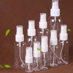 Portable Travel Transparent Plastic Empty Cosmetic Sample Spray Bottle Atomizer