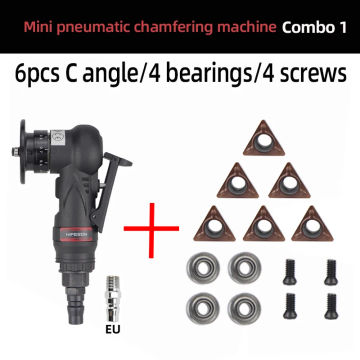 Mini Pneumatic Chamfering Machine Portable Metal Trimming Machine 45 Degree Deburring Blades and Bearings Angle Cutting Tool