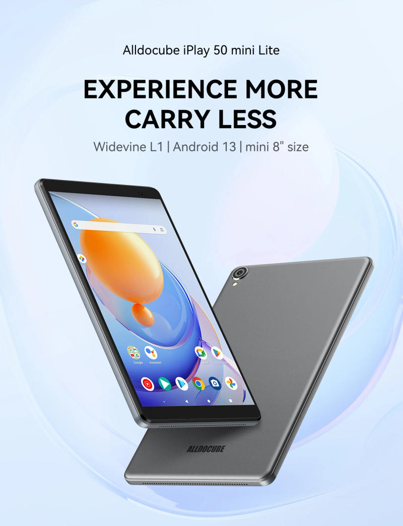 Description Picture 2 of itemAlldocube iPlay50 Mini Lite Tablet Android 13 8inch Widevine L1 Virtual Memory 4GB+4GB RAM+64GB ROM 4000Mah Battery 5G WiFi