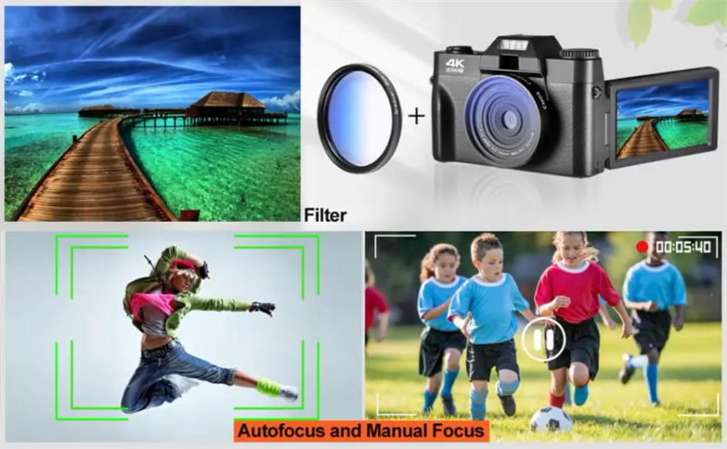 Description Picture 6 of itemDigital Photo Camera Vlogging Camcorder for Youtube WIFI Webcam Wide Angle 16X Digital Zoom 48MP Photography 3 inch Flip Screen