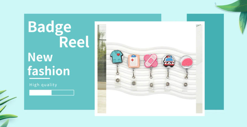 Description Picture 2 of itemSingle Sale Evil Eyes Retractable Badge Holder for Nurses Porta Credencial Name Tag Id Card Holder Lanyards Badge Reel Clip