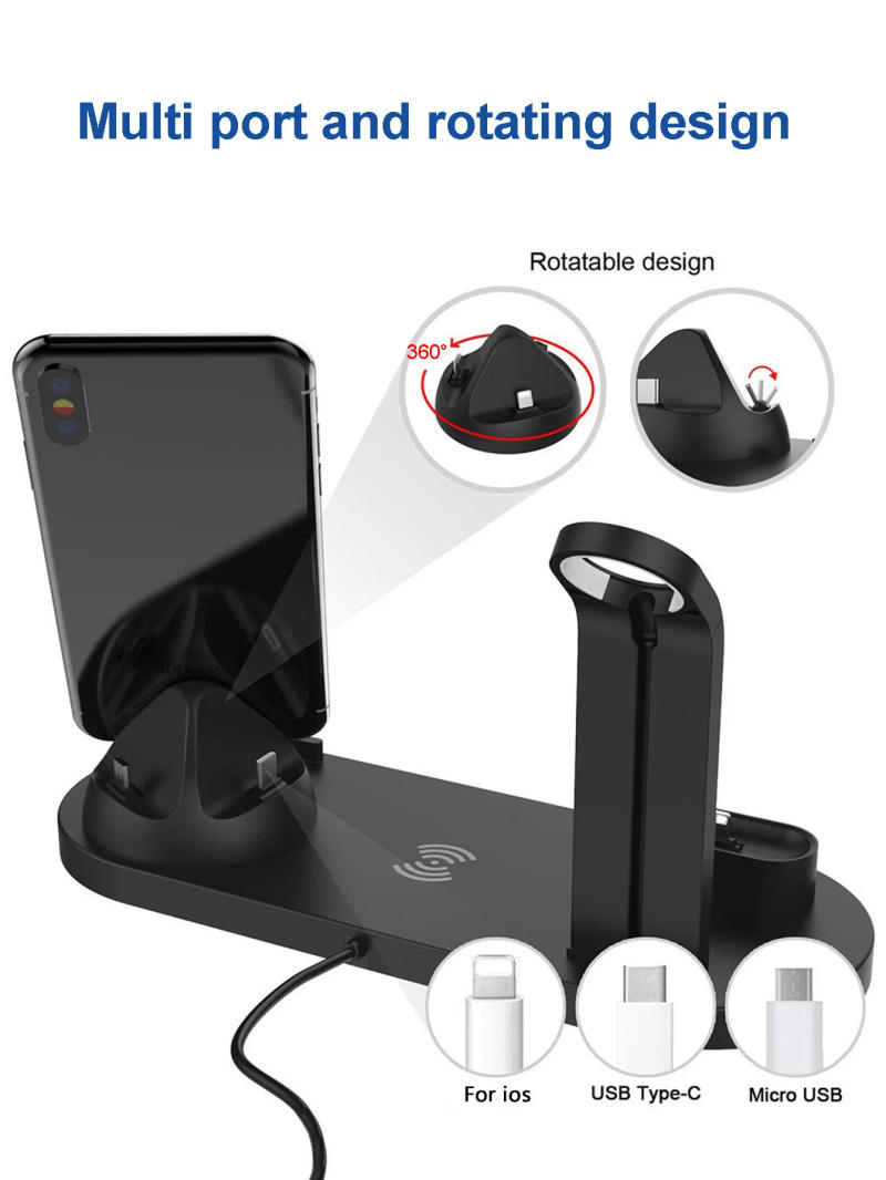 Description Picture 4 of item30W 7 In 1 Wireless Charger Stand Pad For iPhone 15 14 13 12 Samsung Xiaomi Huawei Apple Watch Airpods Pro Fast Charging Station