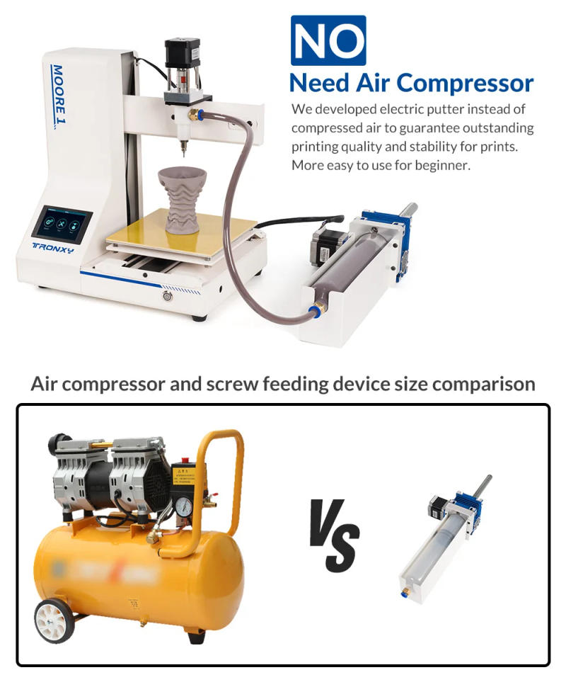 Description Picture 6 of itemTronxy Moore 1 180x180x180mm potter pottery clay 3d printer Liquid deposition modeling antique ceramics ceramic 3d printer
