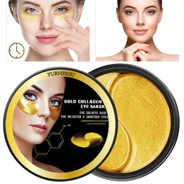 60pcs Gold Eye Patches Under Eye Patches Anti-Age Collagens Hyaluronic Acid Under Eye Pads Anti Wrinkle Eye Bags Eye Pads